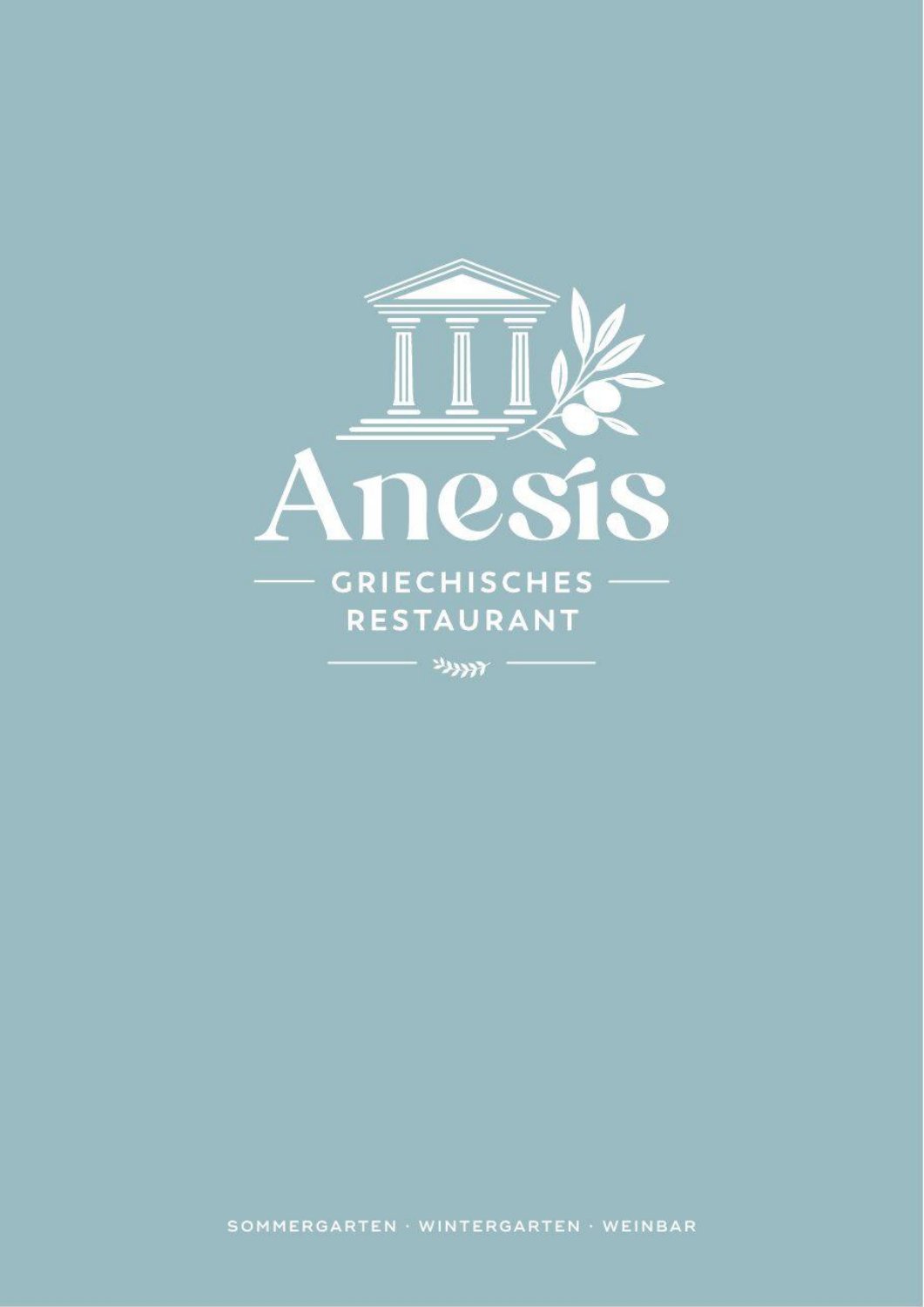 ANESIS Speisekarte – Seite 1
